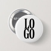 Firmenspezifische oder geschäftliche Logo auf Weiß Button (Vorne & Hinten)