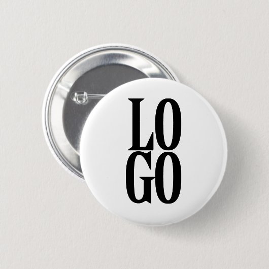 Firmenspezifische oder geschäftliche Logo auf Weiß Button (Vorne & Hinten)