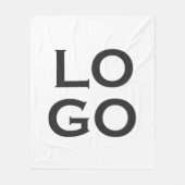 Firmenspezifische oder geschäftliche Logo auf Weiß Fleecedecke (Vorderseite)