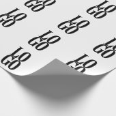 Firmenspezifische oder geschäftliche Logo auf Weiß Geschenkpapier (Ecke)