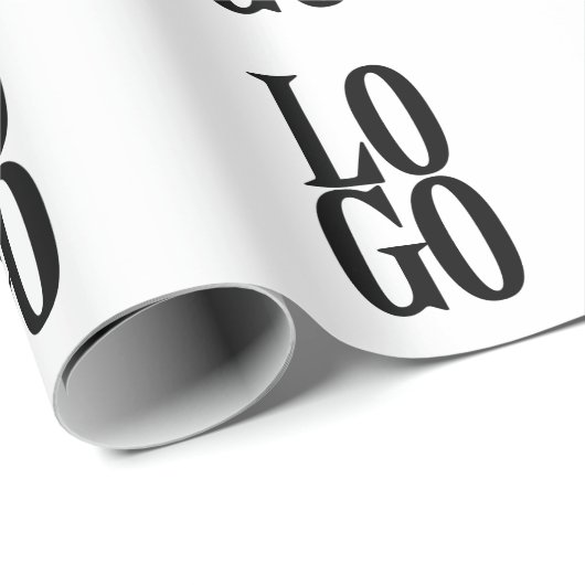 Firmenspezifische oder geschäftliche Logo auf Weiß Geschenkpapier (Rolleneckpunkt)