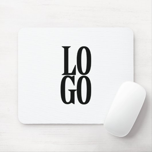 Firmenspezifische oder geschäftliche Logo auf Weiß Mousepad (Mit Mouse)
