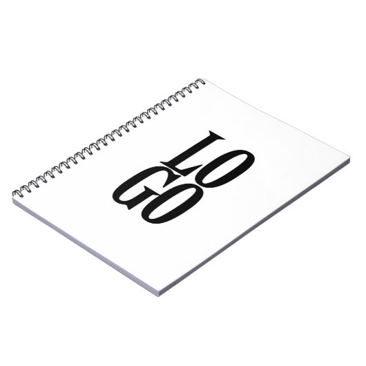 Firmenspezifische oder geschäftliche Logo auf Weiß Notizblock (Linke Seite)