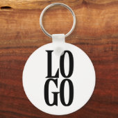 Firmenspezifische oder geschäftliche Logo auf Weiß Schlüsselanhänger (Vorderseite)