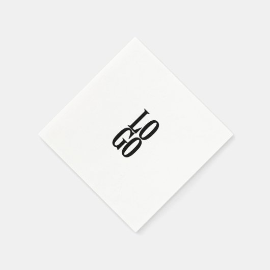 Firmenspezifische oder geschäftliche Logo auf Weiß Serviette (Ecke)