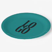 Firmenspezifische oder unternehmensspezifische Log Pappteller (Schrägansicht)