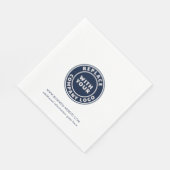 Firmenwebsite für Firmenlogos hinzufügen Serviette (Ecke)