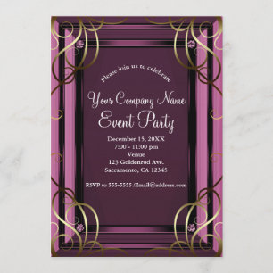 Firmenweihnachtsfeier der Mauve Gold Elegant Compa Einladung