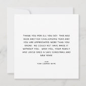 Firmenweihnachtsfest 2021 Logos für Mitarbeiter im Karte (Rückseite)