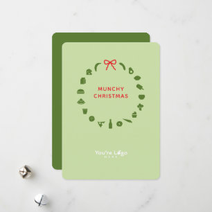 Firmenweihnachtskarte für Lebensmittelmarken Feiertagskarte