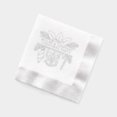 Firmenweihnachtsname Personalisierter Name des Par Servietten Mit Folie (Links)