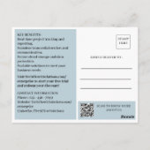Firmenwerbung oder Rabattgeschäft Postkarte (Rückseite)