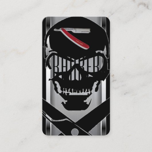 Firmenzeichen der Werkstatt / SchädelVisitenkarte Visitenkarte (Vorderseite)