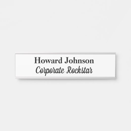 Firmenzeichen Rockstar mit Namensschild (Vorderseite )