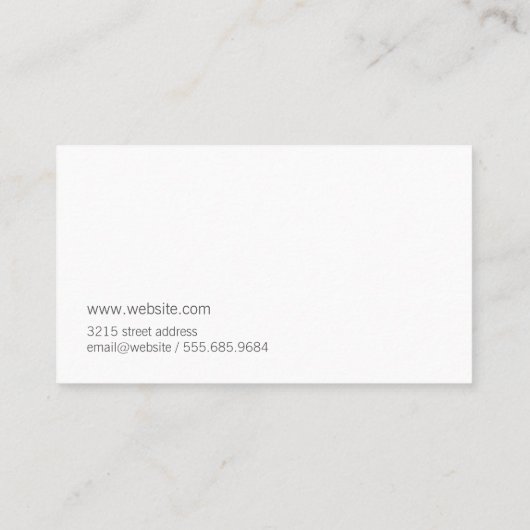 Firmenzeichen Visitenkarte (Rückseite)