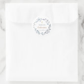 Firmungsblauer Kranz Runder Aufkleber (Tasche)