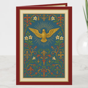 Firmungsgebet Grün Gold Feiertagskarte