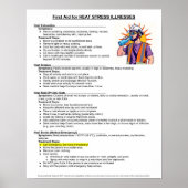 First Aid For Heat Stress Illnessess Poster (Vorne)