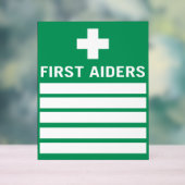 First Aider Acrylschild (Neutral)