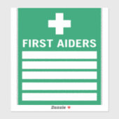 First Aider Aufkleber (Blatt)