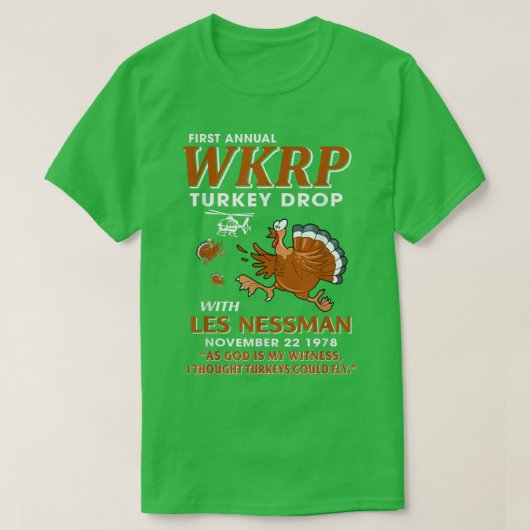 First Annual Turkey Drop 22nd November Thanksgivin T-Shirt (Design vorne)