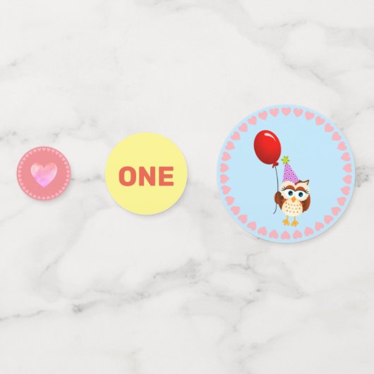 First Baby Birthday Party Konfetti (Rückseiten)