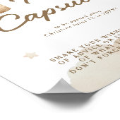 First Baby Birthday Teddy Bear Beige Time Kapsel Poster (Ecke)