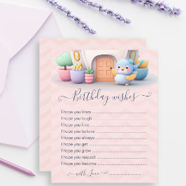 First Baby Girl Birthday Wunschkarte