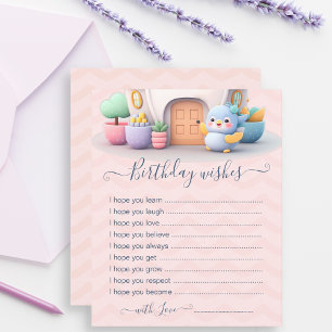 First Baby Girl Birthday Wunschkarte