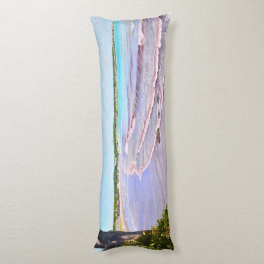 First Beach Easton Beach Newport RI Body Pillow Seitenschläferkissen (Rückseite (Vertikal))