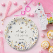 First Bee Day - Floral 1st Birthday  Pappteller (Party)