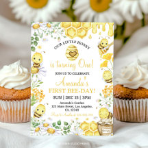First Bee Day Floral Honey Bee Birthday Party