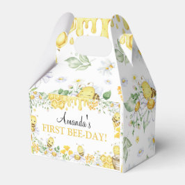 First Bee Day Floral Honey Bee Birthday Party Geschenkschachtel