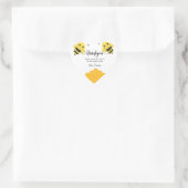 First Bee Day, ganz einfach danke Herz-Aufkleber (Tasche)