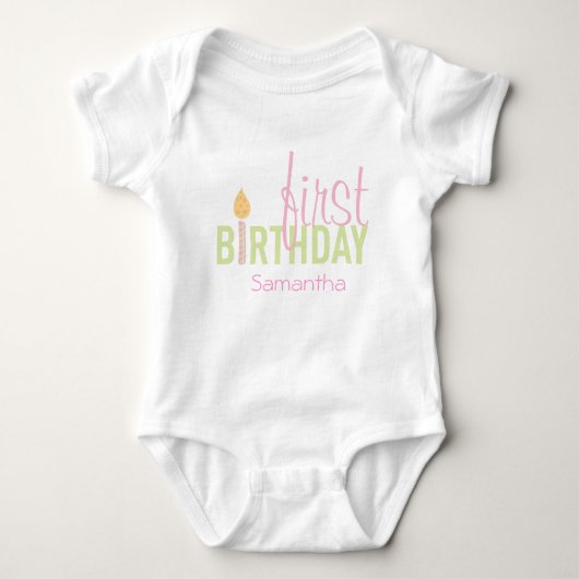 First Birthday Baby T - Shirt (Vorderseite)