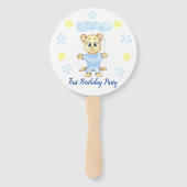 First Birthday Boy Party Fächer (Vorderseite)