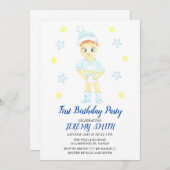First Birthday Boy Party Save The Date (Vorne/Hinten)
