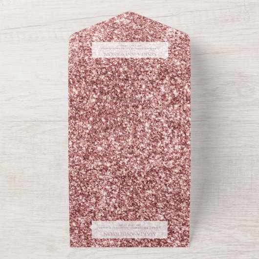 First Birthday Carousel Floral Glitzer All In One Einladung (Außenbereich)