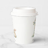 First Birthday Floral Bunny Pappbecher (Rechts)