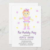 First Birthday Girl Party Save The Date (Vorne/Hinten)