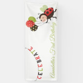 First Birthday Ladybug Banner (Vertikal)