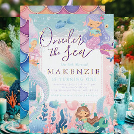 First Birthday Mermaid Folieneinladung