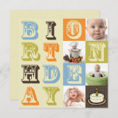 First Birthday Party Invitations Einladung (Vorne/Hinten)