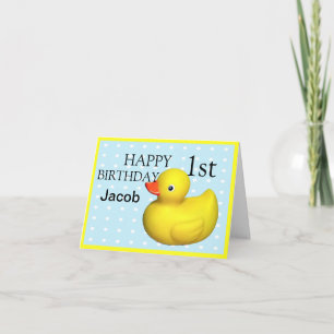 First Birthday Rubber Ducky Karte