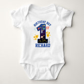 First birthday Space custom design Baby Strampler (Vorderseite)