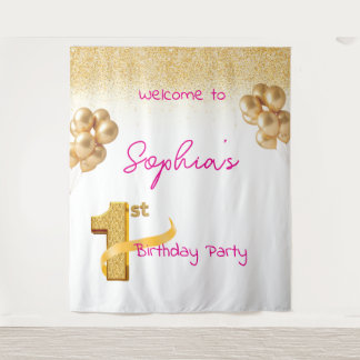 First Birthday Tapestry Wandteppich