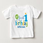 First Birthday Tshirt Personalisiert (Vorderseite)