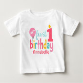 First Birthday Tshirt Personalisiert (Vorderseite)