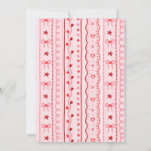 First Birthday valentine baby birthday party Einladung (Rückseite)