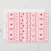 First Birthday valentine baby birthday party Einladung (Rückseite)